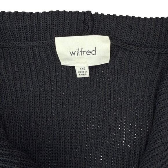 WILFRED Aritzia Knitted Mandouzil Belted Vest in Black Sz XXS - Picture 3 of 5